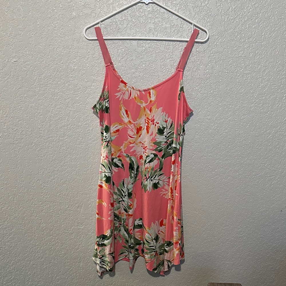 Floral Pink Sleeveless Dress